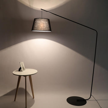 69" Black Powder Metal Floor Lamp Overarching Standing Lamp